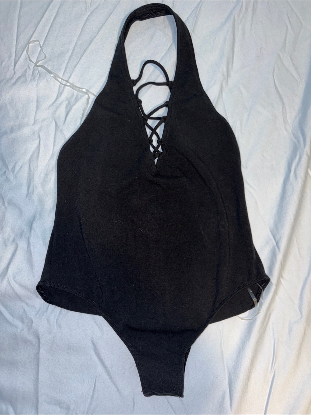 NWT Victoria's Secret Body Suit with Halter Neckline and Criss Cross Front